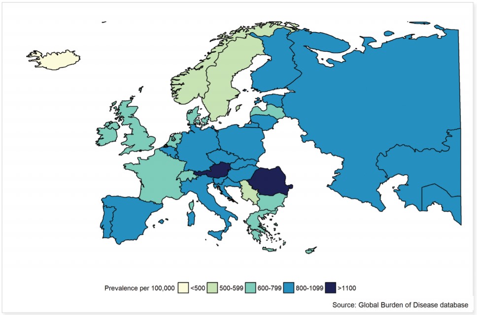Viral hepatitis prevalence in Eastern and Southern Europe